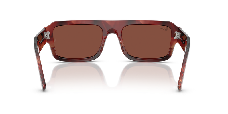 Ray-Ban FLACKO in Havana Red / Red (1452C5) - Temple Detail