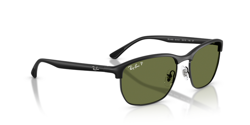 Ray-Ban RB4469 in Sand Black / Polarized Green (601S/2) - Alternate View
