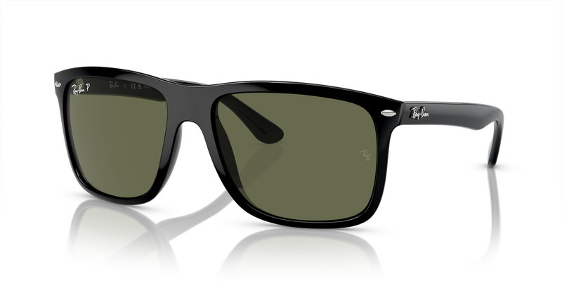Ray-Ban BOYFRIEND TWO in Black / Green Polarized (601/58) - Front View