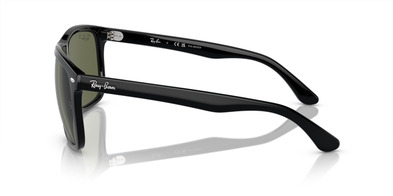 Ray-Ban BOYFRIEND TWO in Black / Green Polarized (601/58) - Back View