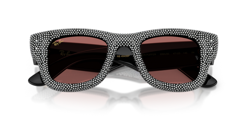 Ray-Ban WAYFARER PUFFER in Black / Dark Violet (686585) - Alternate View