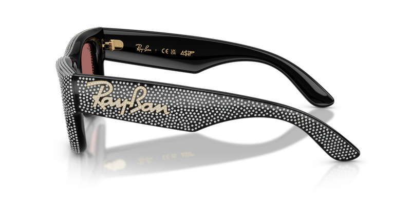 Ray-Ban WAYFARER PUFFER in Black / Dark Violet (686585) - Alternate View