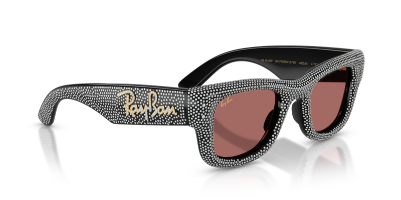 Ray-Ban WAYFARER PUFFER in Black / Dark Violet (686585) - Alternate View