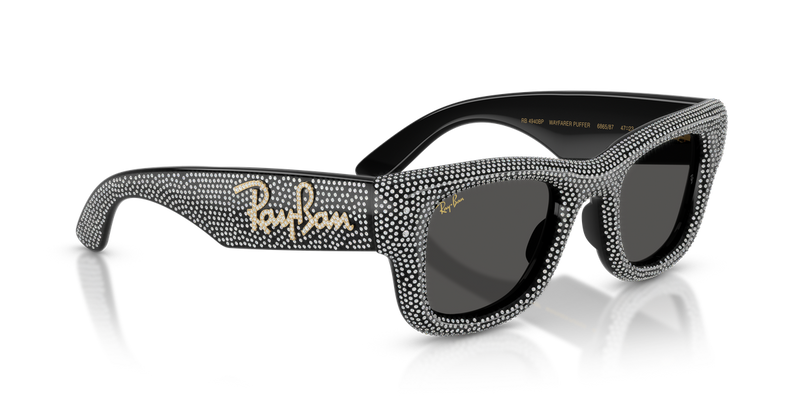 Ray-Ban WAYFARER PUFFER in Black & Strass Pave / Ultra Black (686587) - Alternate View