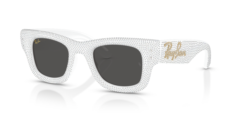 Ray-Ban WAYFARER PUFFER in White & Strass Pave / Ultra Black (686687) - Alternate View