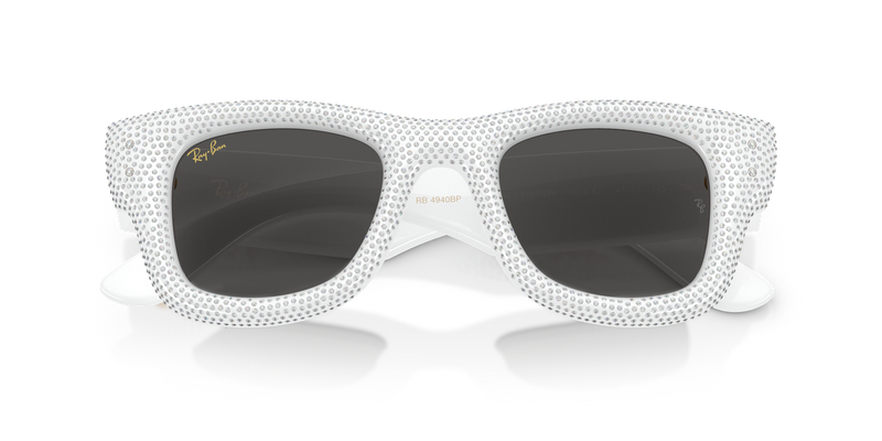 Ray-Ban WAYFARER PUFFER in White & Strass Pave / Ultra Black (686687) - Alternate View