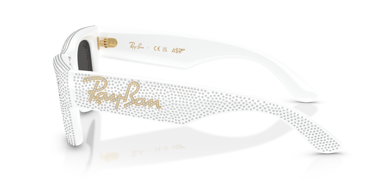 Ray-Ban WAYFARER PUFFER in White & Strass Pave / Ultra Black (686687) - Alternate View