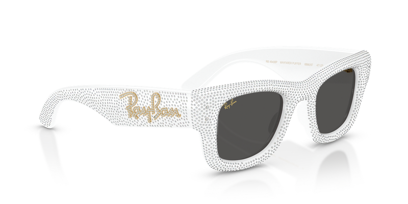 Ray-Ban WAYFARER PUFFER in White & Strass Pave / Ultra Black (686687) - Alternate View