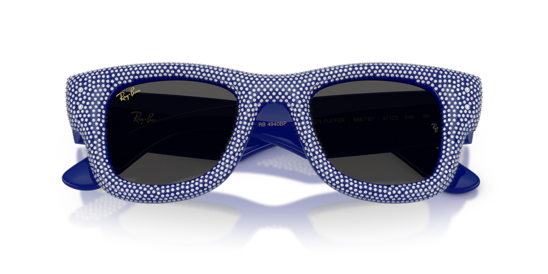 Ray-Ban WAYFARER PUFFER in Blue & Strass Pave / Ultra Black (686787) - Alternate View