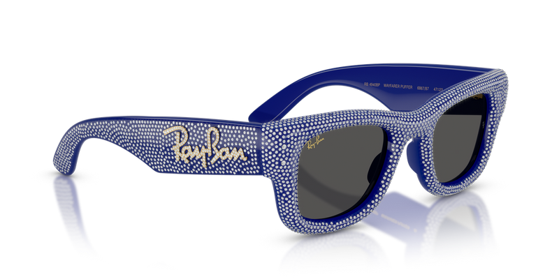 Ray-Ban WAYFARER PUFFER in Blue & Strass Pave / Ultra Black (686787) - Alternate View