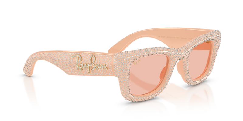 Ray-Ban WAYFARER PUFFER in Solid Nude / Dark Pink (688984) - Alternate View