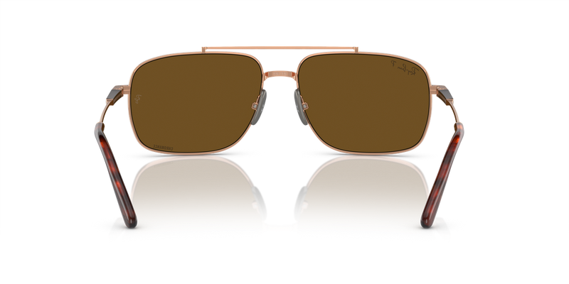 Ray-Ban MICHAEL TITANIUM in Light Brown / Brown Polarized+ (9266AN) - Alternate View