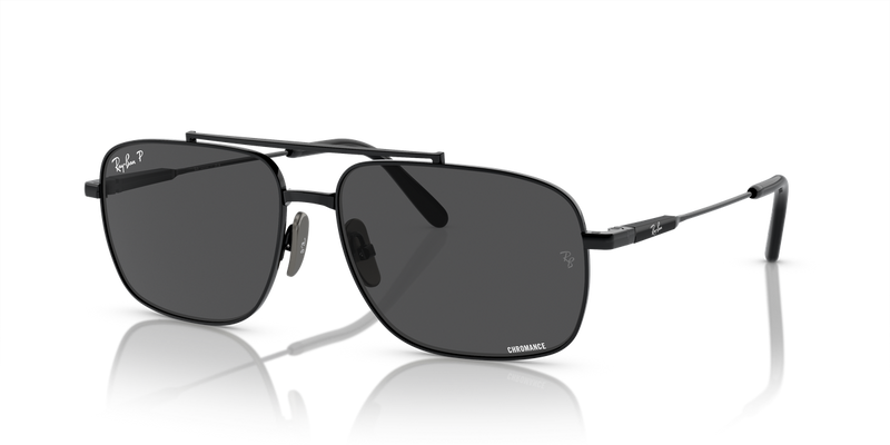 Ray-Ban MICHAEL TITANIUM in Black / Dark Grey Polarized (9267K8) - Alternate View