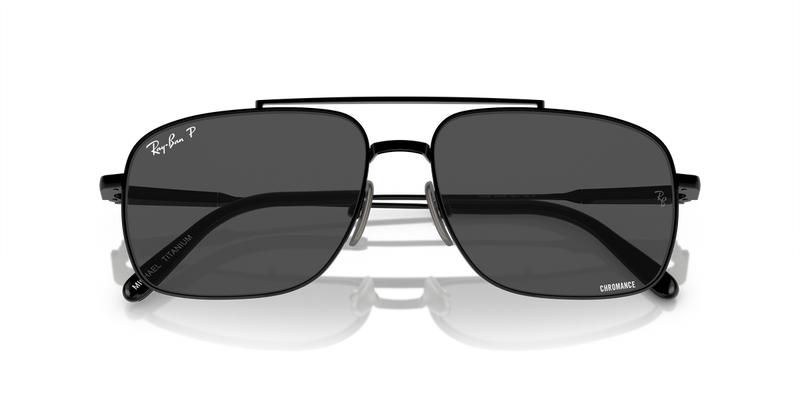 Ray-Ban MICHAEL TITANIUM in Black / Dark Grey Polarized (9267K8) - Alternate View