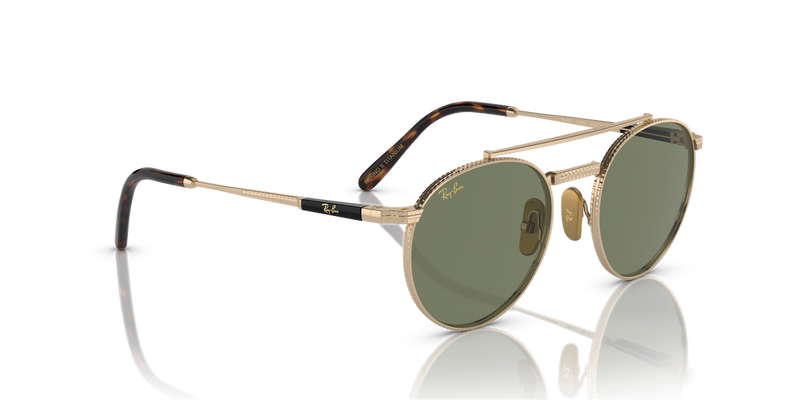 Ray-Ban ROUND II TITANIUM in Arista Gold - Alternate View