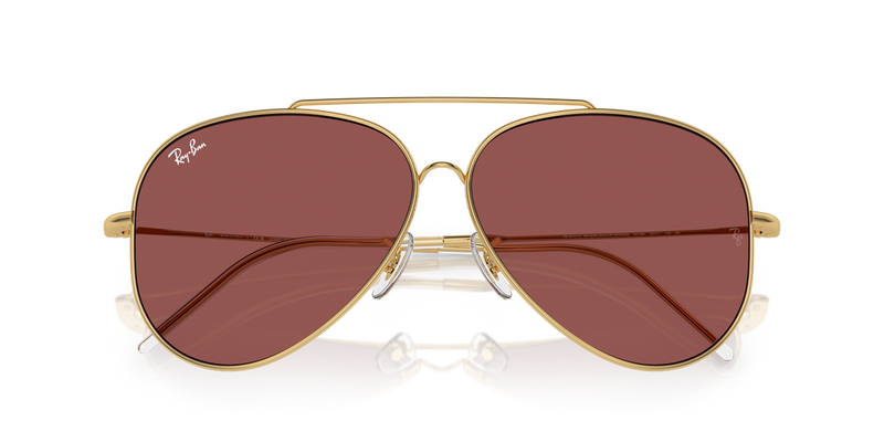 Ray-Ban AVIATOR REVERSE in Arista Gold / Dark Violet (001/69) - Alternate View