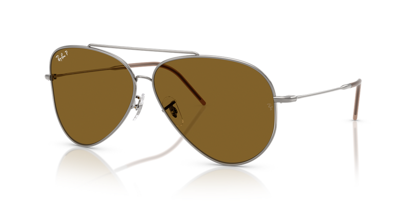 Ray-Ban AVIATOR REVERSE in Gunmetal / Polarized Dark Brown (004/83) - Alternate View