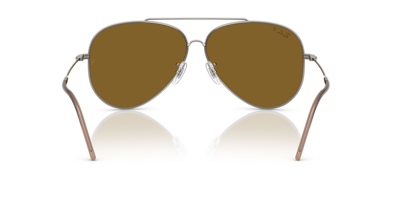 Ray-Ban AVIATOR REVERSE in Gunmetal / Polarized Dark Brown (004/83) - Alternate View