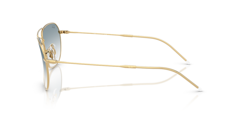 Ray-Ban CARAVAN REVERSE in Arista Gold / Clear Gradient Blue (001/79) - Back View
