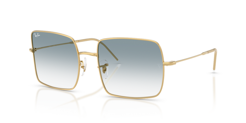 Ray-Ban SQUARE REVERSE in Arista Gold / Clear Gradient Blue (001/79) - Front View