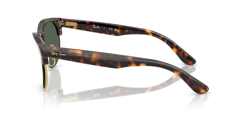 Ray-Ban CLUBMASTER REVERSE in Havana / Dark Green (1359VR) - Alternate View