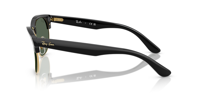 Ray-Ban CLUBMASTER REVERSE in Black On Arista / Dark Green (6677VR) - Alternate View