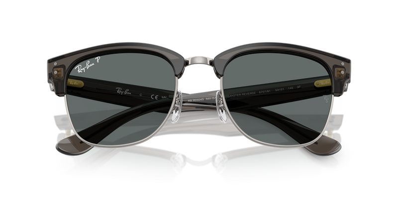 Ray-Ban CLUBMASTER REVERSE in Transparent Dark Grey On Gunmetal / Polarized Dark Grey (670781) - Alternate View