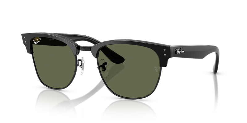 Ray-Ban CLUBMASTER REVERSE in Black On Black / Polarized Dark Green (67839A) - Alternate View
