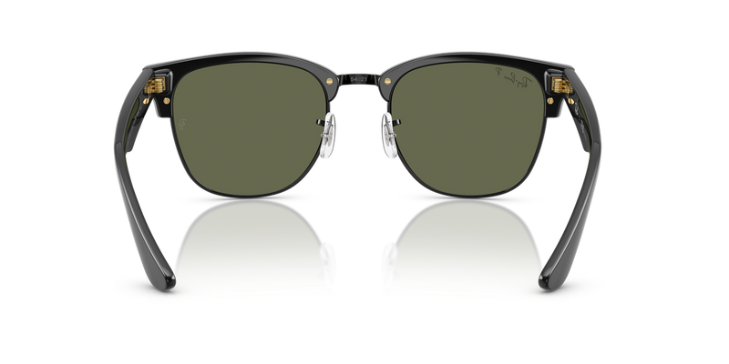 Ray-Ban CLUBMASTER REVERSE in Black On Black / Polarized Dark Green (67839A) - Alternate View