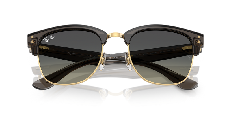 Ray-Ban CLUBMASTER REVERSE in Transparent Dark Grey On Gold / Grey Gradient (682911) - Alternate View