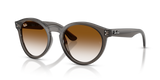 Transparent Dark Grey / Clear Gradient Brown (6707CB)
