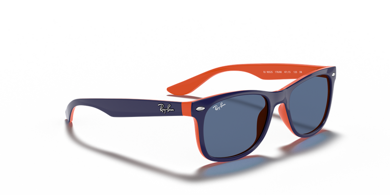 Ray-Ban Junior JUNIOR NEW WAYFARER in Blue On Orange - Alternate View