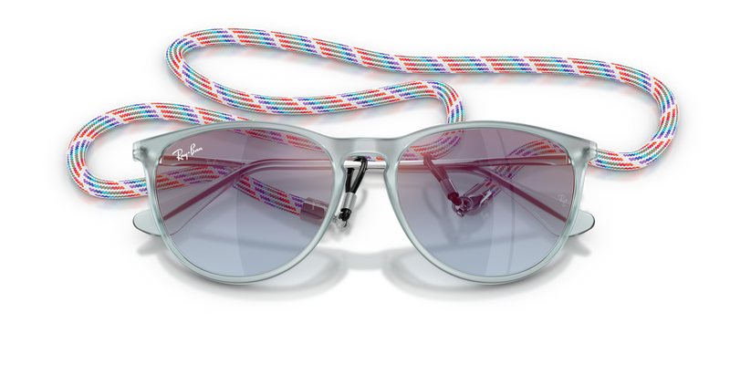 Ray-Ban Junior JUNIOR ERIKA in Transparent Blue - Side View