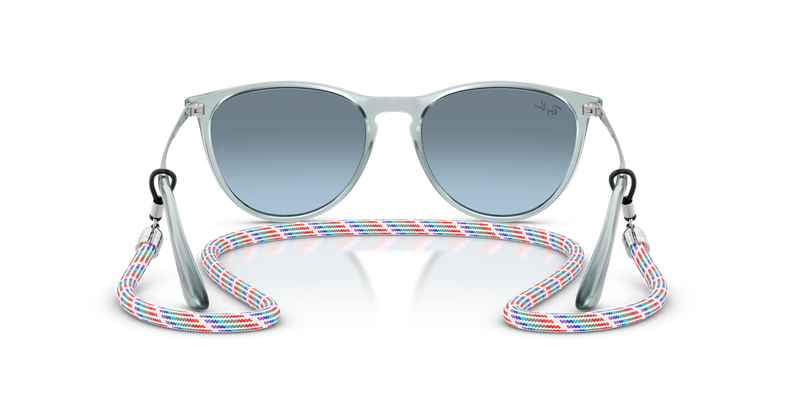 Ray-Ban Junior JUNIOR ERIKA in Transparent Blue - Temple Detail