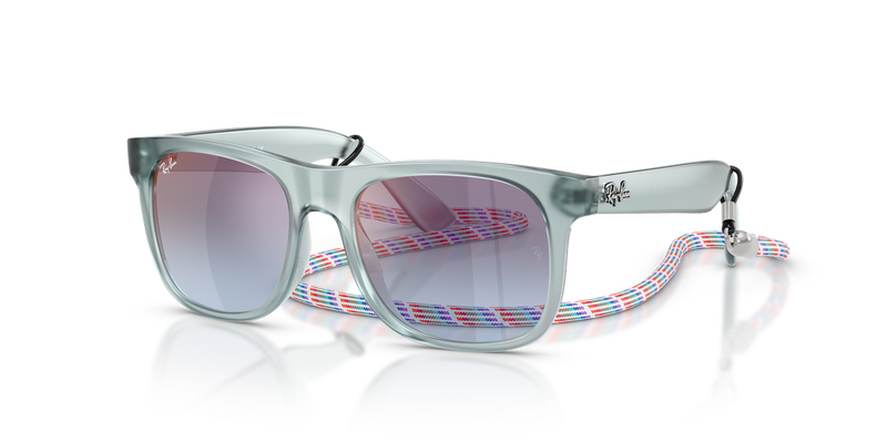 Ray-Ban Junior JUNIOR JUSTIN in Transparent Blue - Front View