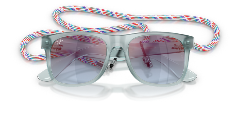 Ray-Ban Junior JUNIOR JUSTIN in Transparent Blue - Side View