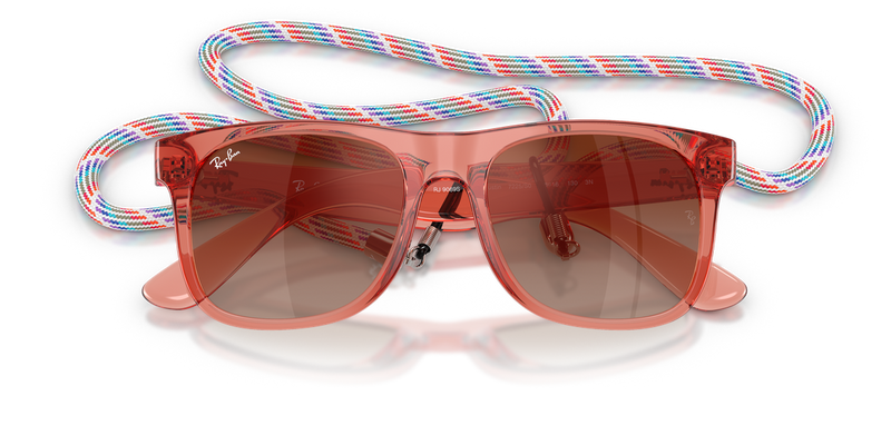 Ray-Ban Junior JUNIOR JUSTIN in Transparent Red - Alternate View