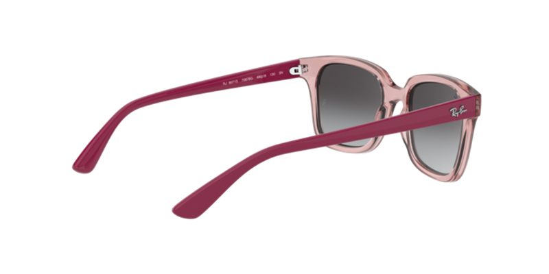 Ray-Ban Junior 0RJ9071S in Transparent Pink - Temple Detail