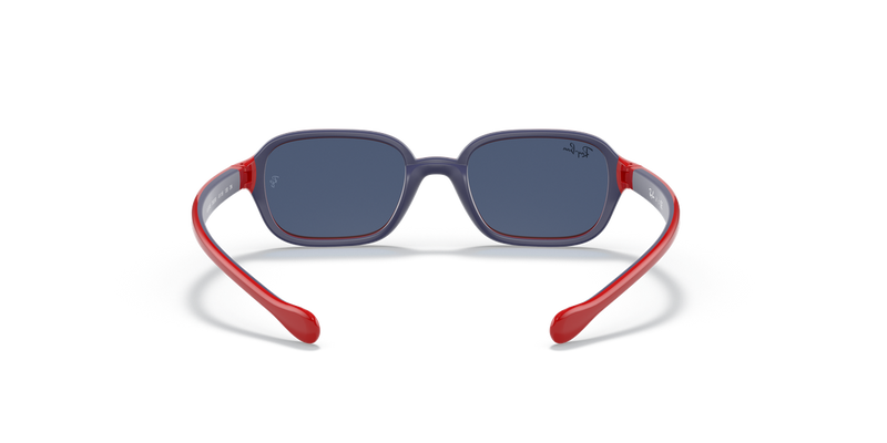 Ray-Ban Junior 0RJ9074S in Red On Blue - Temple Detail