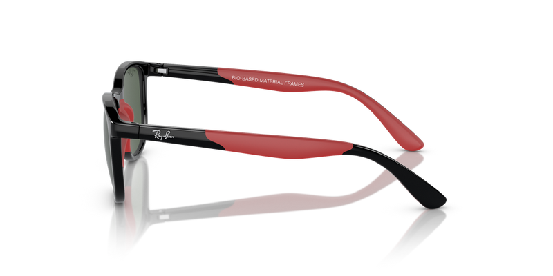 Ray-Ban Junior 0RJ9077SF in Black On Red - Alternate View