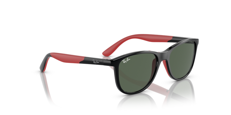 Ray-Ban Junior 0RJ9077SF in Black On Red - Alternate View