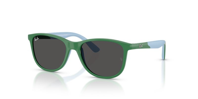 Ray-Ban Junior 0RJ9077SF in Green On Rubber Light Blue - Alternate View
