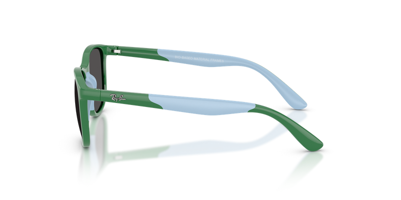 Ray-Ban Junior 0RJ9077SF in Green On Rubber Light Blue - Alternate View