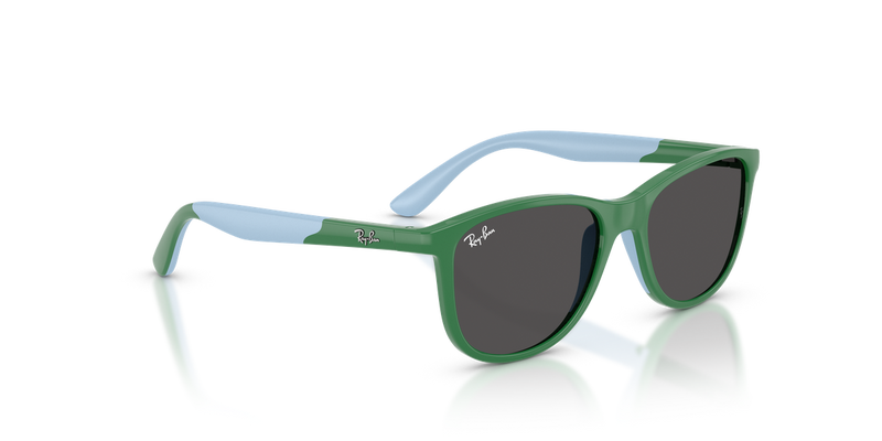 Ray-Ban Junior 0RJ9077SF in Green On Rubber Light Blue - Alternate View