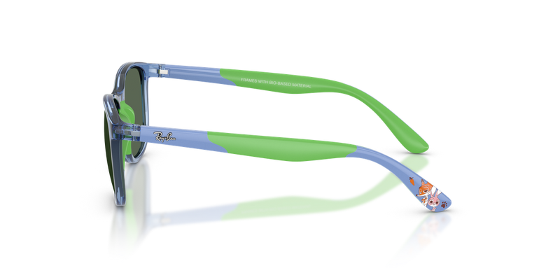 Ray-Ban Junior 0RJ9077SF in Transparent Blue - Back View