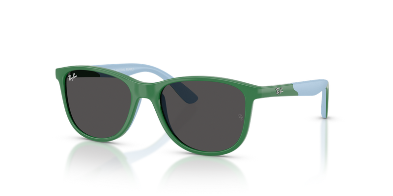 Ray-Ban Junior 0RJ9077S in Green On Rubber Light Blue - Alternate View