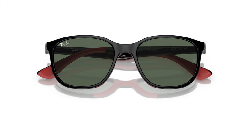 Ray-Ban Junior 0RJ9078S in Black On Red - Side View