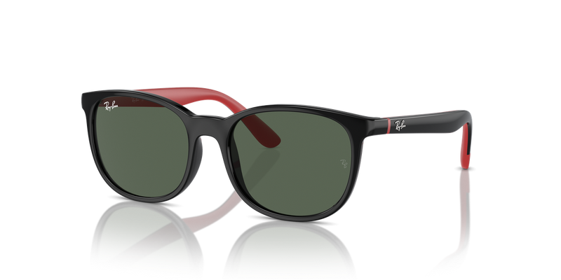 Ray-Ban Junior 0RJ9079S in Black On Red - Front View