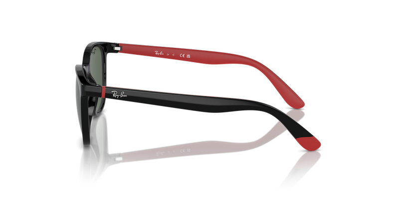 Ray-Ban Junior 0RJ9079S in Black On Red - Back View