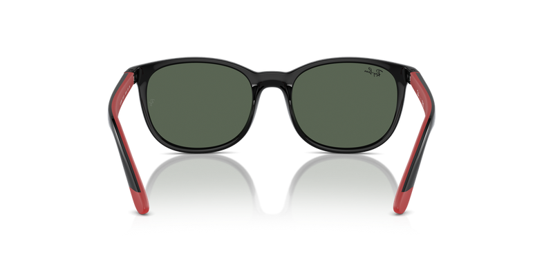 Ray-Ban Junior 0RJ9079S in Black On Red - Temple Detail